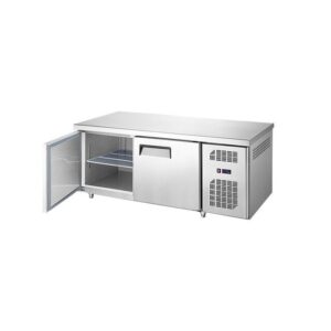 220V comercial de grande capacidade de armazenamento gabinete console loja de chá sobremesa loja geladeira freezer horizontal 1800W - Light Grey