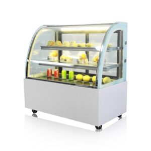 Armário de bolo freezer de ar fresco-mantendo geladeira vitrine de armário de exibição refrigerado 1.5 m de comprimento