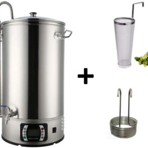 Chaleira elétrica de cerveja com 40 litros, jardinagem de cerveja